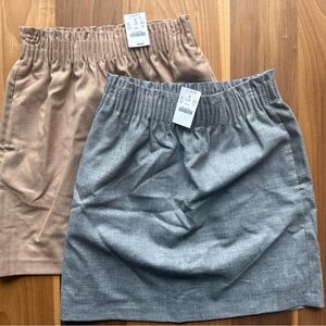 J. Crew Mini Skirt Gray Size 0 NWT